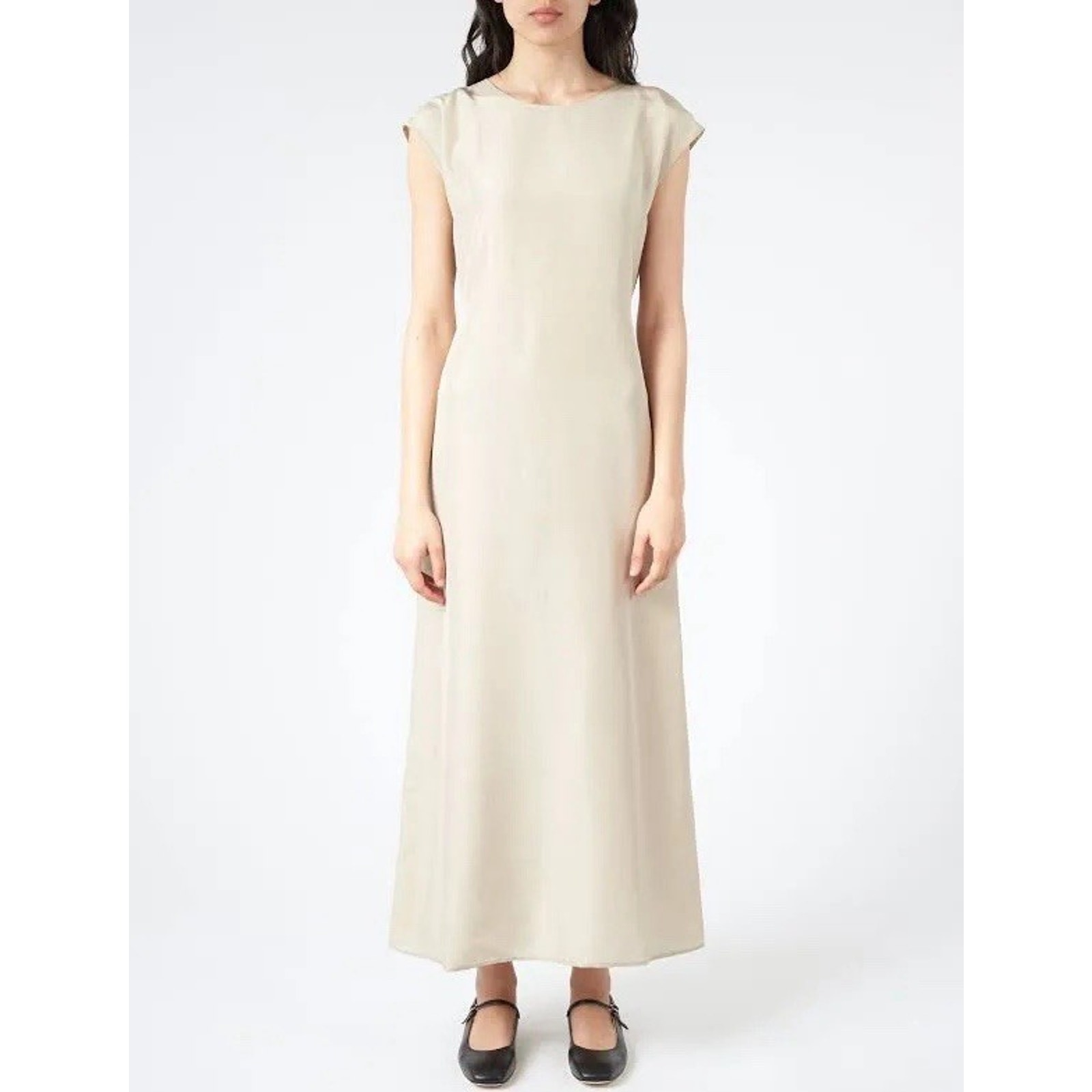 Barena Venezia Tessa Silk Champagne Maxi Dress It 42 Us 4